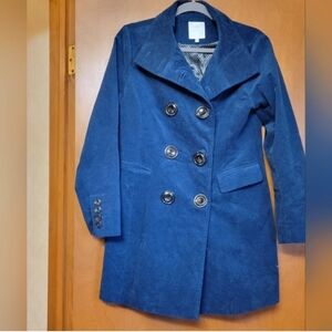 Luii, navy, small, womens, corduroy, coat